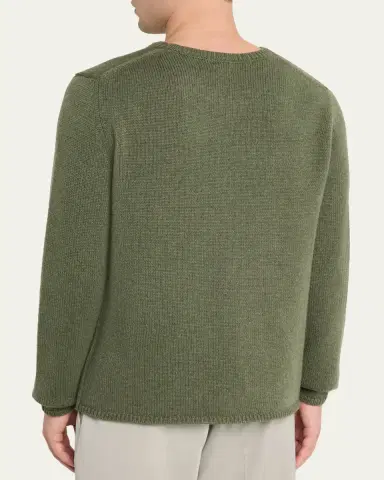 Massimo Alba Men's Cashmere Knit Crewneck Sweater | Thumbnail 3 Massimo Alba Men's Cashmere Knit Crewneck Sweater | Thumbnail 3