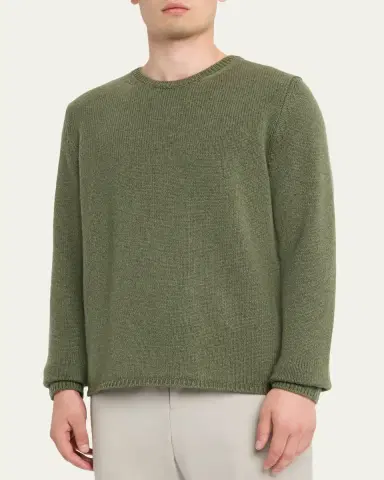 Massimo Alba Men's Cashmere Knit Crewneck Sweater | Thumbnail 4 Massimo Alba Men's Cashmere Knit Crewneck Sweater | Thumbnail 4