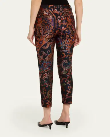 Etro Paisley Silk Brocade Slim-Fit Pants | Thumbnail 3 Etro Paisley Silk Brocade Slim-Fit Pants | Thumbnail 3