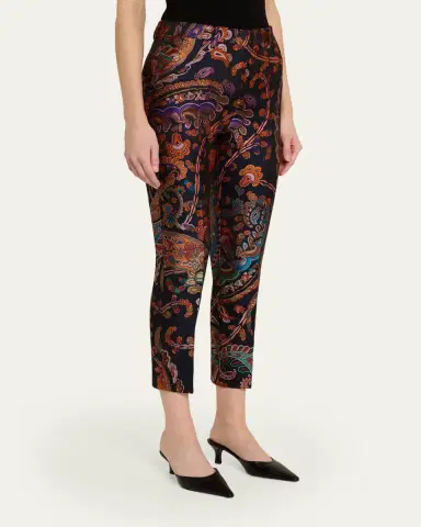 Etro Paisley Silk Brocade Slim-Fit Pants | Thumbnail 4 Etro Paisley Silk Brocade Slim-Fit Pants | Thumbnail 4
