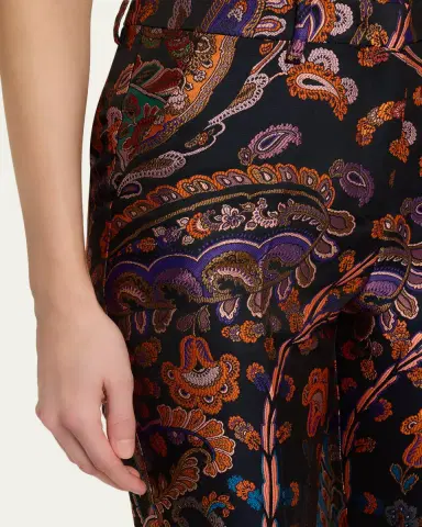Etro Paisley Silk Brocade Slim-Fit Pants | Thumbnail 5 Etro Paisley Silk Brocade Slim-Fit Pants | Thumbnail 5