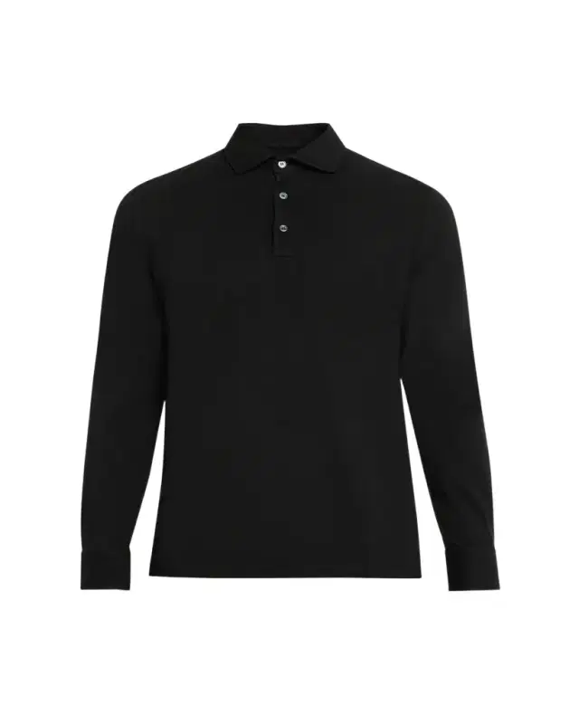Men's Giza Cotton Long-Sleeve Pique Polo Shirt Men's Giza Cotton Long-Sleeve Pique Polo Shirt
