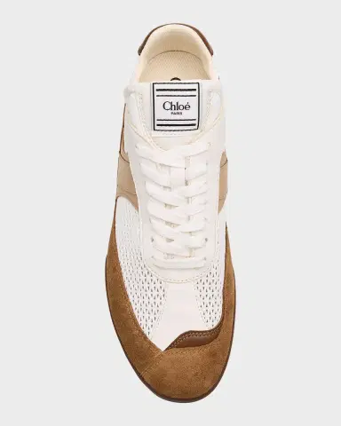 Chloé Kick Mesh and Leather Low-Top Sneakers | Thumbnail 5 Chloé Kick Mesh and Leather Low-Top Sneakers | Thumbnail 5