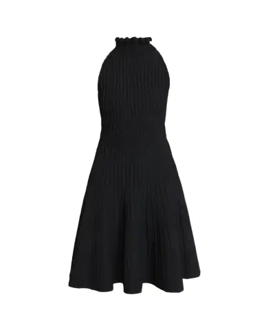 Alaïa Turtleneck Sleeveless Rib Fit-&-Flare Dress | Thumbnail 1 Alaïa Turtleneck Sleeveless Rib Fit-&-Flare Dress | Thumbnail 1