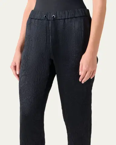 Akris punto Mike Crinkled Satin Ankle Jogger Pants | Thumbnail 5 Akris punto Mike Crinkled Satin Ankle Jogger Pants | Thumbnail 5