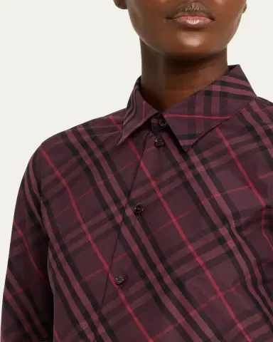 Burberry Simone Check Button-Down Shirt | Thumbnail 5 Burberry Simone Check Button-Down Shirt | Thumbnail 5