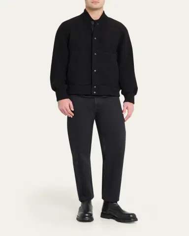 Canada Goose Men's Hudson Fleece Snap-Front Bomber Jacket | Thumbnail 2 Canada Goose Men's Hudson Fleece Snap-Front Bomber Jacket | Thumbnail 2