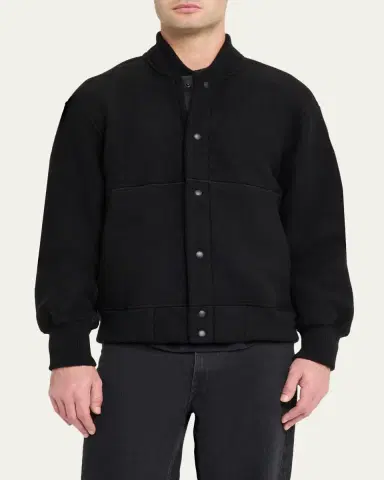 Canada Goose Men's Hudson Fleece Snap-Front Bomber Jacket | Thumbnail 4 Canada Goose Men's Hudson Fleece Snap-Front Bomber Jacket | Thumbnail 4