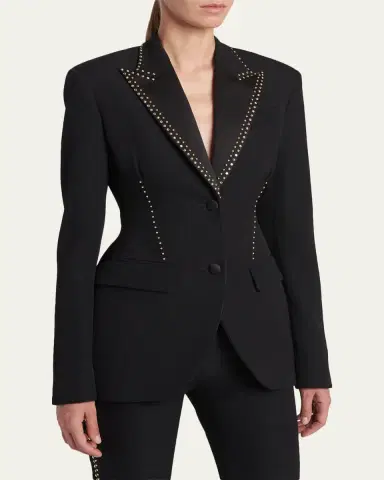 Versace Studded Single-Breasted Jacket | Thumbnail 4 Versace Studded Single-Breasted Jacket | Thumbnail 4