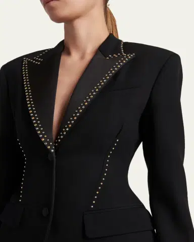 Versace Studded Single-Breasted Jacket | Thumbnail 5 Versace Studded Single-Breasted Jacket | Thumbnail 5