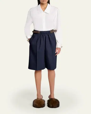 Loewe Belted Crop Straight-Leg Trousers | Thumbnail 2 Loewe Belted Crop Straight-Leg Trousers | Thumbnail 2