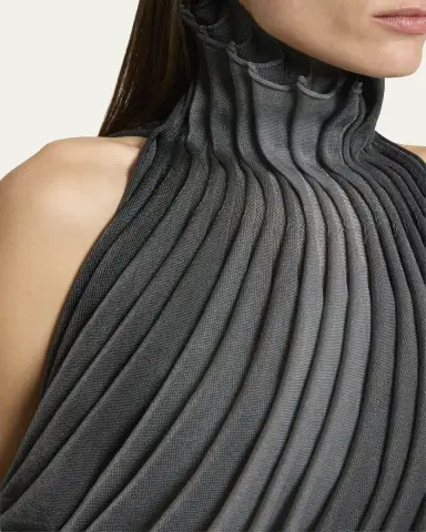 Alaïa Sculptural Pleated Crop Halter Top | Thumbnail 5 Alaïa Sculptural Pleated Crop Halter Top | Thumbnail 5