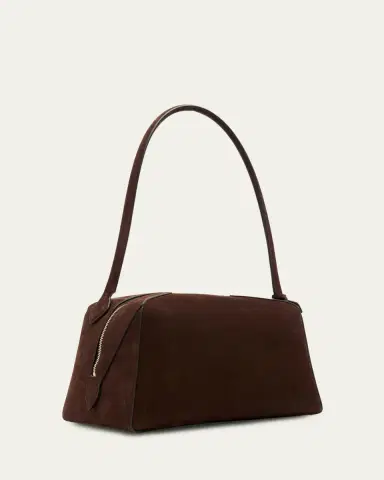 ALAÏA Le Bouledogue Bowling Shoulder Bag in Nubuck Leather | Thumbnail 3 ALAÏA Le Bouledogue Bowling Shoulder Bag in Nubuck Leather | Thumbnail 3