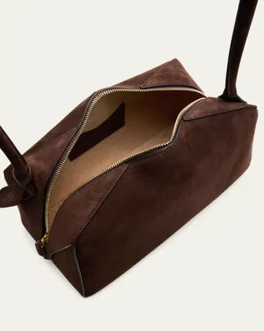 ALAÏA Le Bouledogue Bowling Shoulder Bag in Nubuck Leather | Thumbnail 4 ALAÏA Le Bouledogue Bowling Shoulder Bag in Nubuck Leather | Thumbnail 4