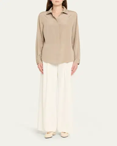 Lafayette 148 New York Pleated Button-Down Shirt | Thumbnail 2 Lafayette 148 New York Pleated Button-Down Shirt | Thumbnail 2