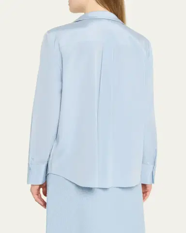 Lafayette 148 New York Pleated Button-Down Shirt | Thumbnail 3 Lafayette 148 New York Pleated Button-Down Shirt | Thumbnail 3