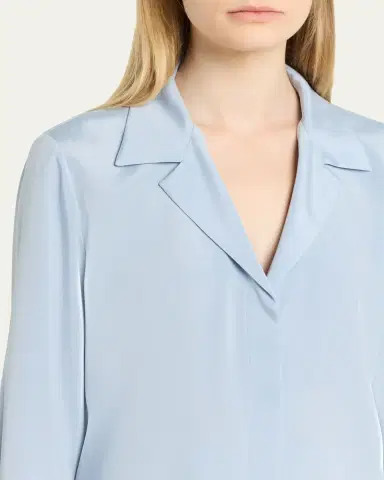 Lafayette 148 New York Pleated Button-Down Shirt | Thumbnail 5 Lafayette 148 New York Pleated Button-Down Shirt | Thumbnail 5