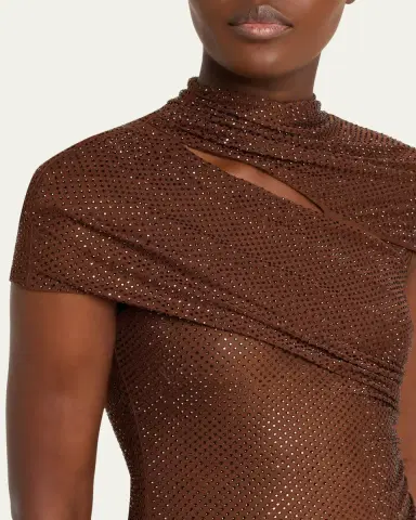 Self-Portrait Rhinestone Cutout Mesh Top | Thumbnail 5 Self-Portrait Rhinestone Cutout Mesh Top | Thumbnail 5