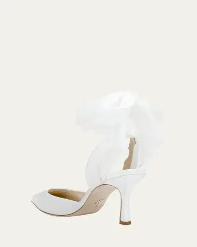 Badgley Mischka Blaze Satin Ankle-Wrap Halter Pumps | Thumbnail 3 Badgley Mischka Blaze Satin Ankle-Wrap Halter Pumps | Thumbnail 3