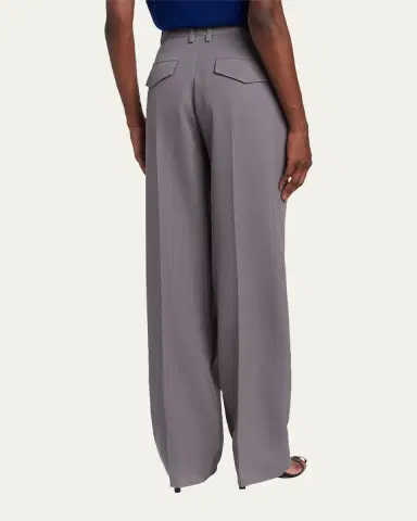 Jil Sander Pleated Wool Straight-Leg Pants | Thumbnail 3 Jil Sander Pleated Wool Straight-Leg Pants | Thumbnail 3