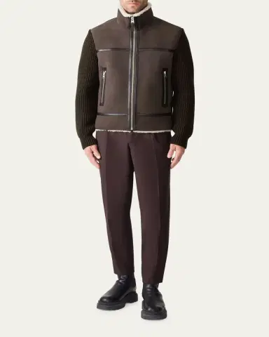 Mackage Men's Jonathan Mixed-Media Shearling Jacket | Thumbnail 2 Mackage Men's Jonathan Mixed-Media Shearling Jacket | Thumbnail 2