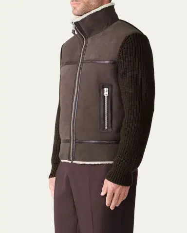Mackage Men's Jonathan Mixed-Media Shearling Jacket | Thumbnail 4 Mackage Men's Jonathan Mixed-Media Shearling Jacket | Thumbnail 4
