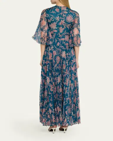 Etro Pleated Paisley Maxi Dress | Thumbnail 3 Etro Pleated Paisley Maxi Dress | Thumbnail 3