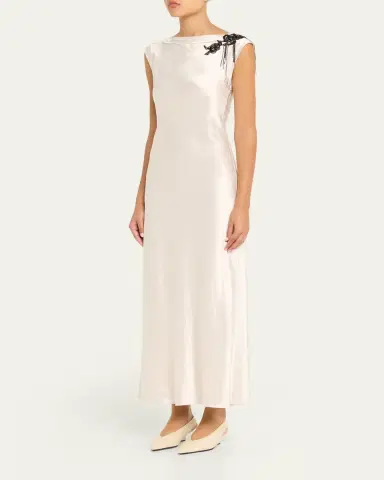 Jason Wu Collection Embellished Washed Twill Column Gown | Thumbnail 4 Jason Wu Collection Embellished Washed Twill Column Gown | Thumbnail 4