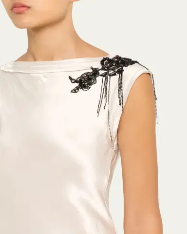Jason Wu Collection Embellished Washed Twill Column Gown | Thumbnail 5 Jason Wu Collection Embellished Washed Twill Column Gown | Thumbnail 5