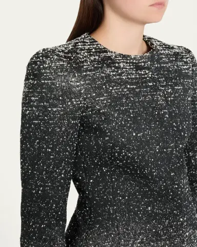 Oscar de la Renta Ombre Metallic Boucle Jacquard Single-Breasted Jacket | Thumbnail 5 Oscar de la Renta Ombre Metallic Boucle Jacquard Single-Breasted Jacket | Thumbnail 5