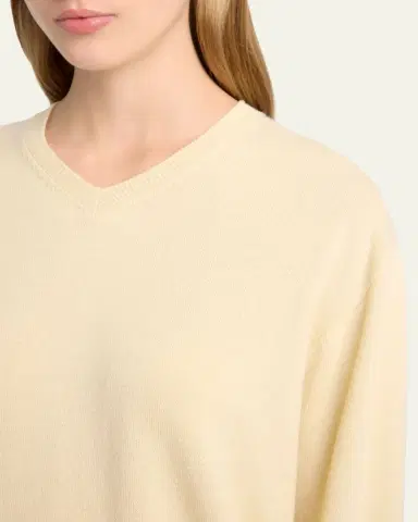 The Row Migeia V-Neck Cashmere Sweater | Thumbnail 5 The Row Migeia V-Neck Cashmere Sweater | Thumbnail 5