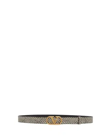 Valentino Garavani VLogo Signature Python Belt, 30mm | Thumbnail 1 Valentino Garavani VLogo Signature Python Belt, 30mm | Thumbnail 1