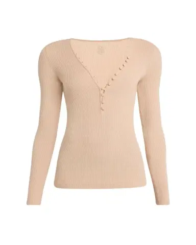 Chloé Ribbed Wool Henley | Thumbnail 1 Chloé Ribbed Wool Henley | Thumbnail 1