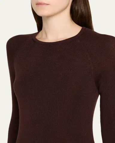 Majestic Filatures Crewneck Micro Rib Knit Wool-Silk T-Shirt | Thumbnail 5 Majestic Filatures Crewneck Micro Rib Knit Wool-Silk T-Shirt | Thumbnail 5