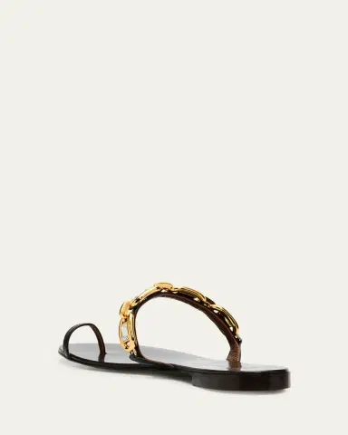 Giuseppe Zanotti Jewel Chain Leather Toe-Ring Sandals | Thumbnail 2 Giuseppe Zanotti Jewel Chain Leather Toe-Ring Sandals | Thumbnail 2