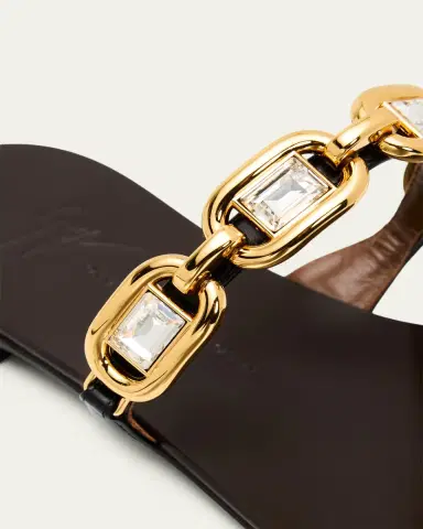 Giuseppe Zanotti Jewel Chain Leather Toe-Ring Sandals | Thumbnail 3 Giuseppe Zanotti Jewel Chain Leather Toe-Ring Sandals | Thumbnail 3