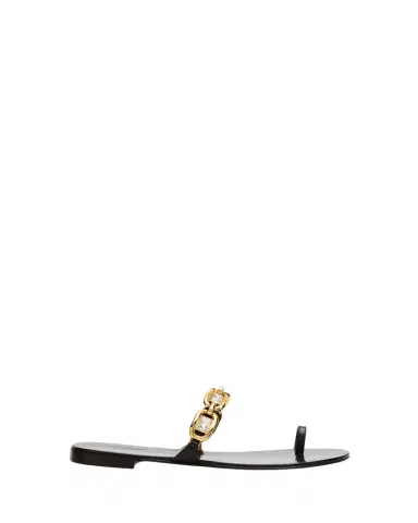 Giuseppe Zanotti Jewel Chain Leather Toe-Ring Sandals | Thumbnail 1 Giuseppe Zanotti Jewel Chain Leather Toe-Ring Sandals | Thumbnail 1
