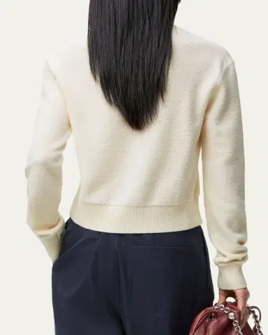 LOEWE Logo Embroidered Wool Crewneck Sweater | Thumbnail 2 LOEWE Logo Embroidered Wool Crewneck Sweater | Thumbnail 2
