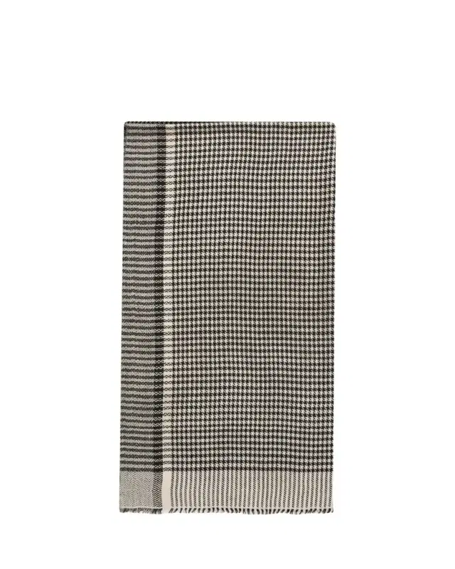 Men's Handwoven Houndstooth Cashmere Scarf Men's Handwoven Houndstooth Cashmere Scarf