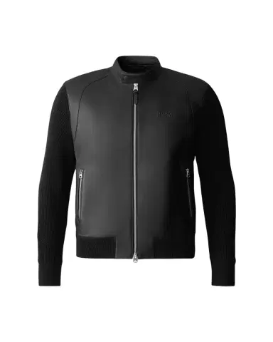 Mackage Men's Dominic Faux Leather Knit-Trim Jacket | Thumbnail 1 Mackage Men's Dominic Faux Leather Knit-Trim Jacket | Thumbnail 1