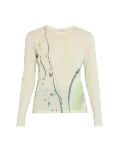 Jason Wu Collection Watercolor-Print Merino Wool Sweater | Thumbnail 1 Jason Wu Collection Watercolor-Print Merino Wool Sweater | Thumbnail 1
