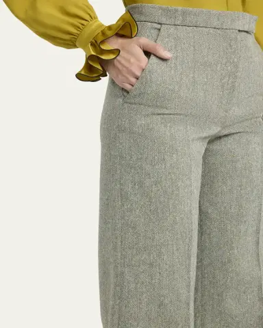 Valentino Garavani Pleated Wool-Blend Trousers | Thumbnail 5 Valentino Garavani Pleated Wool-Blend Trousers | Thumbnail 5