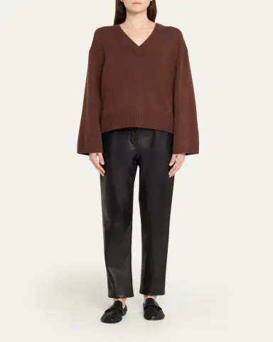 MAJESTIC FILATURES V-Neck Relaxed Merino Wool Sweater | Thumbnail 2 MAJESTIC FILATURES V-Neck Relaxed Merino Wool Sweater | Thumbnail 2