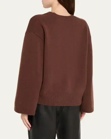 MAJESTIC FILATURES V-Neck Relaxed Merino Wool Sweater | Thumbnail 3 MAJESTIC FILATURES V-Neck Relaxed Merino Wool Sweater | Thumbnail 3