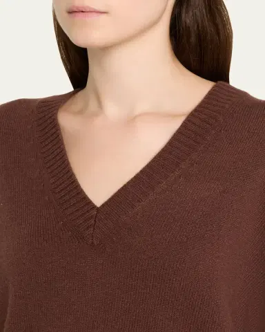 MAJESTIC FILATURES V-Neck Relaxed Merino Wool Sweater | Thumbnail 5 MAJESTIC FILATURES V-Neck Relaxed Merino Wool Sweater | Thumbnail 5