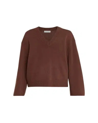 MAJESTIC FILATURES V-Neck Relaxed Merino Wool Sweater | Thumbnail 1 MAJESTIC FILATURES V-Neck Relaxed Merino Wool Sweater | Thumbnail 1