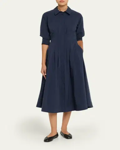 Simkhai Jazz Poplin Pintuck Midi Shirtdress | Thumbnail 6 Simkhai Jazz Poplin Pintuck Midi Shirtdress | Thumbnail 6