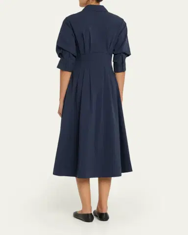 Simkhai Jazz Poplin Pintuck Midi Shirtdress | Thumbnail 7 Simkhai Jazz Poplin Pintuck Midi Shirtdress | Thumbnail 7