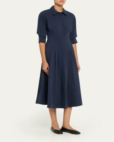 Simkhai Jazz Poplin Pintuck Midi Shirtdress | Thumbnail 8 Simkhai Jazz Poplin Pintuck Midi Shirtdress | Thumbnail 8