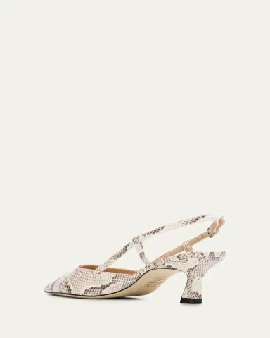 Stuart Weitzman 50mm Vinnie Snake-Embossed Leather Slingback Pumps | Thumbnail 4 Stuart Weitzman 50mm Vinnie Snake-Embossed Leather Slingback Pumps | Thumbnail 4